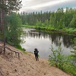 Lapland Landscape With Nature View, Sauna, Fireplace & Kitchen, Yllaes, Aekaeslompolo, Riverside Village Chalet Äkäslompolo