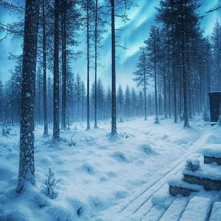 Lapland Landscape With Nature View, Sauna, Fireplace & Kitchen, Yllaes, Aekaeslompolo, Riverside Village Экясломполо