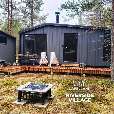 Шале Lapland Landscape With Nature View, Sauna, Fireplace & Kitchen, Yllaes, Aekaeslompolo, Riverside Village