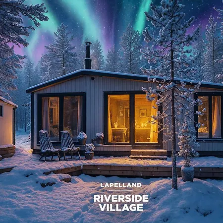 Lapland Landscape With Nature View, Sauna, Fireplace & Kitchen, Yllaes, Aekaeslompolo, Riverside Village Шале Экясломполо