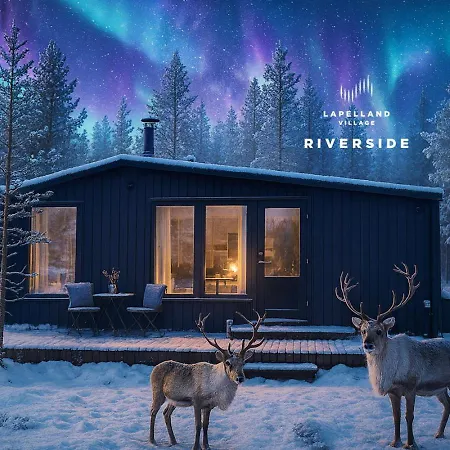 Шале Lapland Landscape With Nature View, Sauna, Fireplace & Kitchen, Yllaes, Aekaeslompolo, Riverside Village *