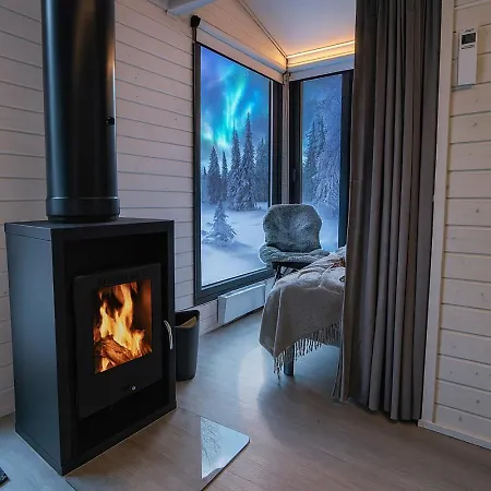 Шале Lapland Landscape With Nature View, Sauna, Fireplace & Kitchen, Yllaes, Aekaeslompolo, Riverside Village Экясломполо