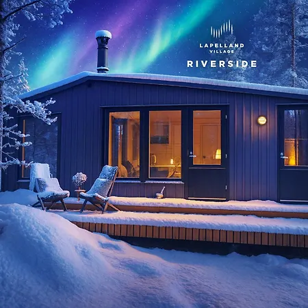 Lapland Landscape With Nature View, Sauna, Fireplace & Kitchen, Yllaes, Aekaeslompolo, Riverside Village *