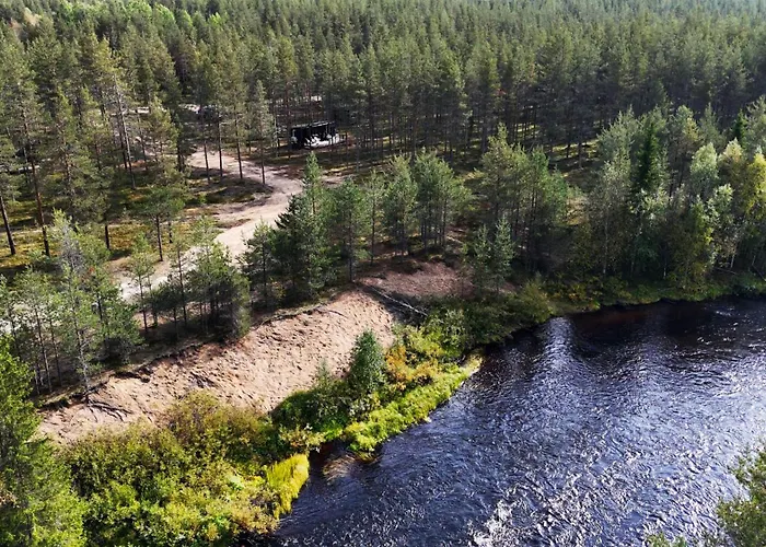 شاليه Lapland Landscape With Nature View, Sauna, Fireplace & Kitchen, Yllaes, Aekaeslompolo, Riverside Village