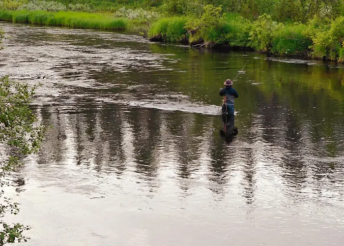 Lapland Landscape With Nature View, Sauna, Fireplace & Kitchen, Yllaes, Aekaeslompolo, Riverside Village Äkäslompolo