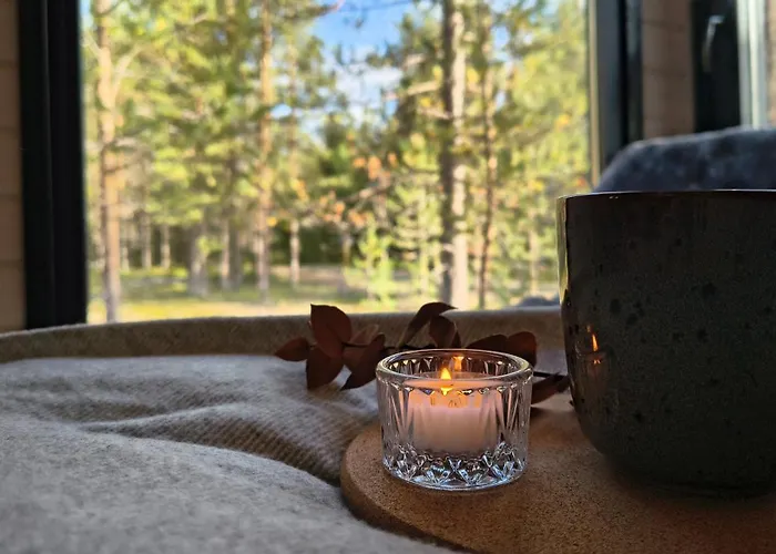 Lapland Landscape With Nature View, Sauna, Fireplace & Kitchen, Yllaes, Aekaeslompolo, Riverside Village *