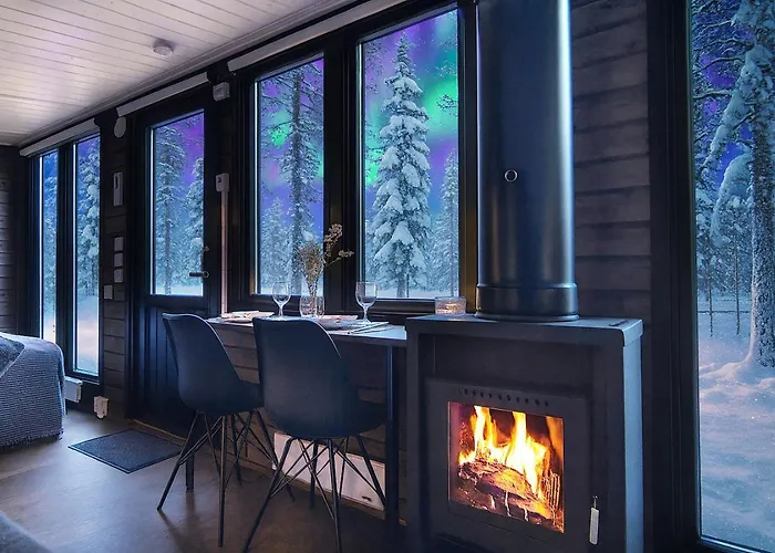 Lapland Landscape With Nature View, Sauna, Fireplace & Kitchen, Yllaes, Aekaeslompolo, Riverside Village Äkäslompolo