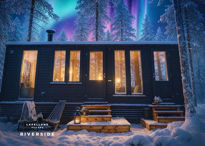 Lapland Landscape With Nature View, Sauna, Fireplace & Kitchen, Yllaes, Aekaeslompolo, Riverside Village Chalet