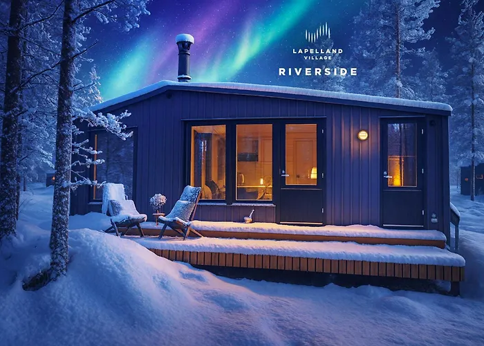 Lapland Landscape With Nature View, Sauna, Fireplace & Kitchen, Yllaes, Aekaeslompolo, Riverside Village *