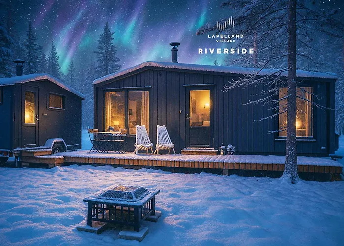 Lapland Landscape With Nature View, Sauna, Fireplace & Kitchen, Yllaes, Aekaeslompolo, Riverside Village شاليه *